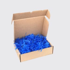 shredded paper blue