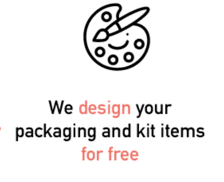 We design your packaging and kit items