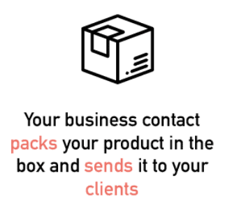 Your supplier packs your products in the packtory box and sends it to your clients